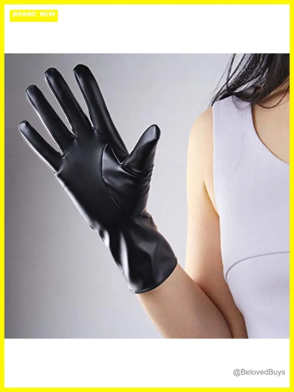 Women's Sexy Faux Leather Gloves 28cm Over Wrist Unlined for Cosplay Driving